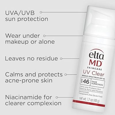 Dermatologist Recommended Face UVA Protection Sunscreen SPF46 Oil Free With Zinc Oxide Waterproof