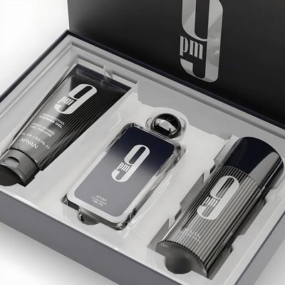 Afnan 9 Pm Erkekler için 3 adet, (3.4 oz Eau De Parfum Spray + 5.0 oz Duş Jeli + 5.0 oz Parfüm Deodorant)