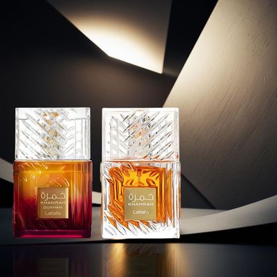Lattafa Khamrah - Waniliowa, Gorąca, Pikantna, Bursztynowa, Cinnamon Perfume Długotrwała Wątek dla Unisexu, 3,40 uncji / 100 ml